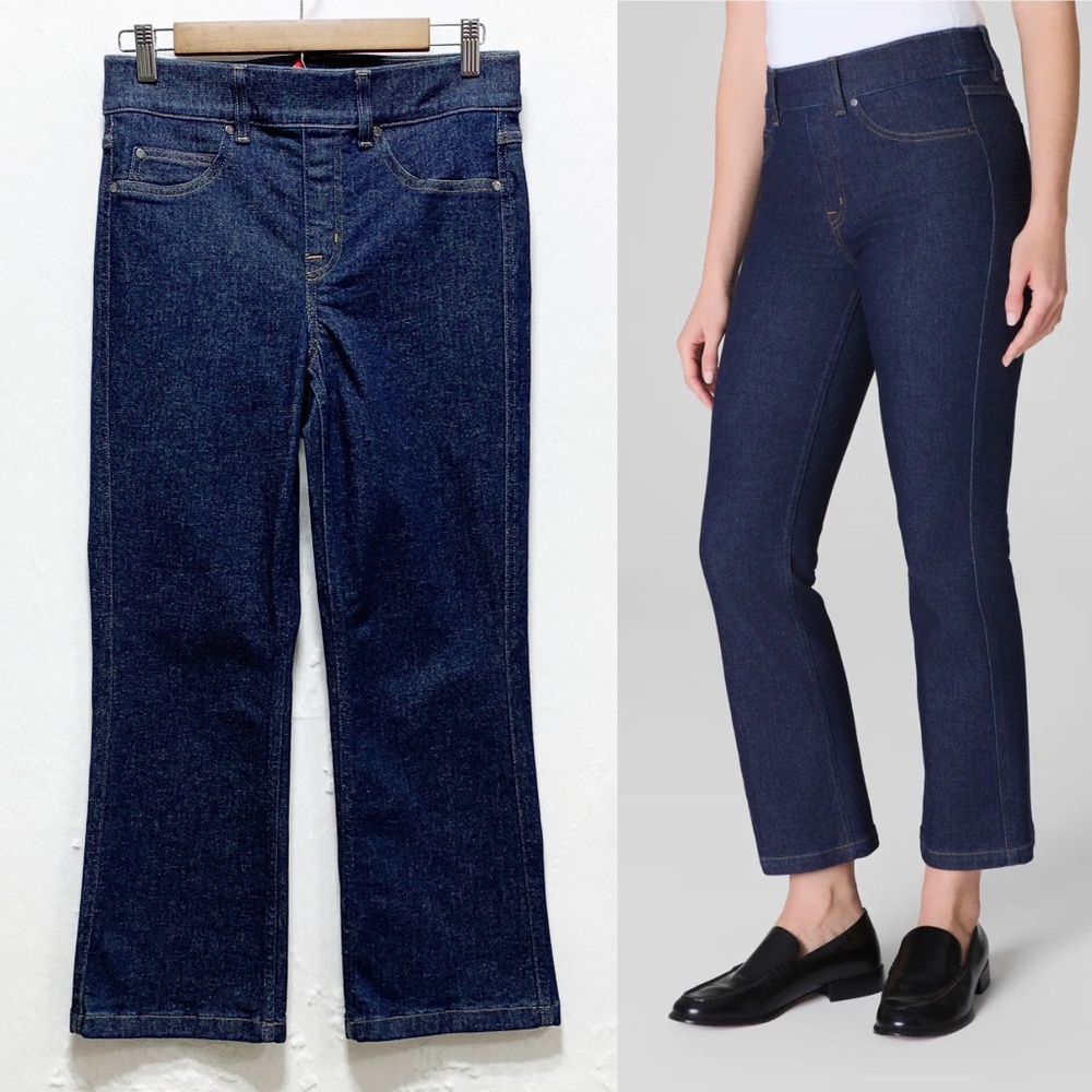 Spanx Kick Flare Jeans in Raw Indigo Sz M (8/10)